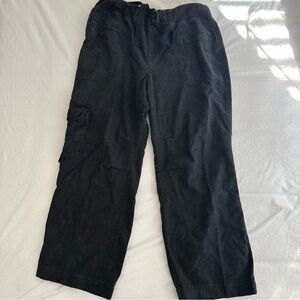 Soft Surroundings Pull on Cargo Drawstring Cropped Pants